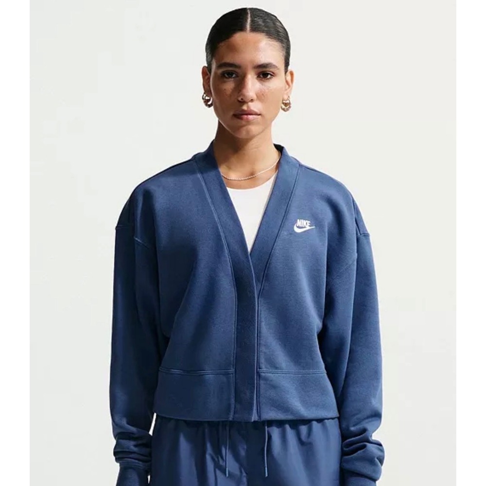 Nike Sportswear Phoenix Fleece Cardigan Blue IF5455-461 Womens Large NWT $75